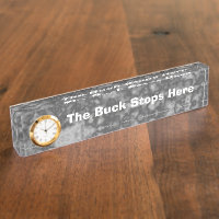 Fun Desk Sign the Buck Stops Here