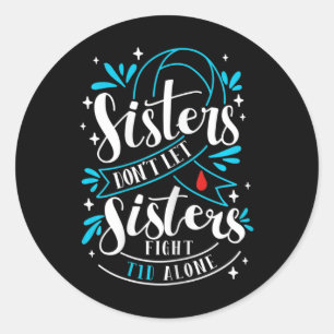 Fun Diabetes Awareness T1D  Classic Round Sticker