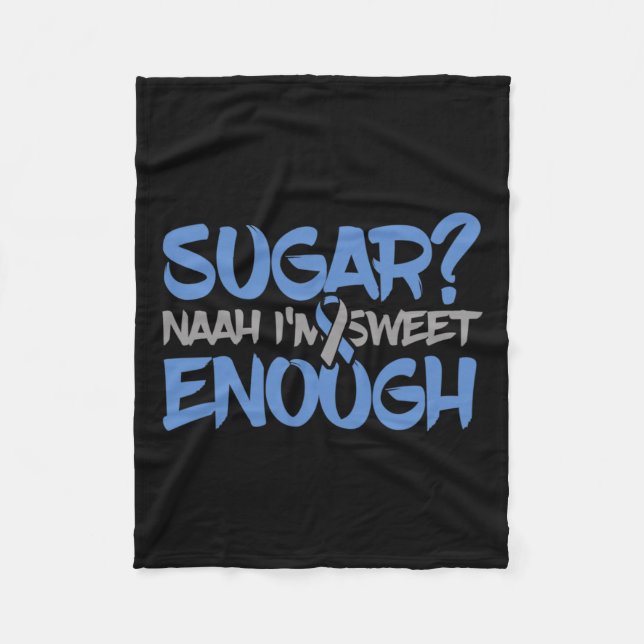 Fun Diabetes Awareness - T1d T2d Diabetic Pancreas Fleece Blanket (Front)