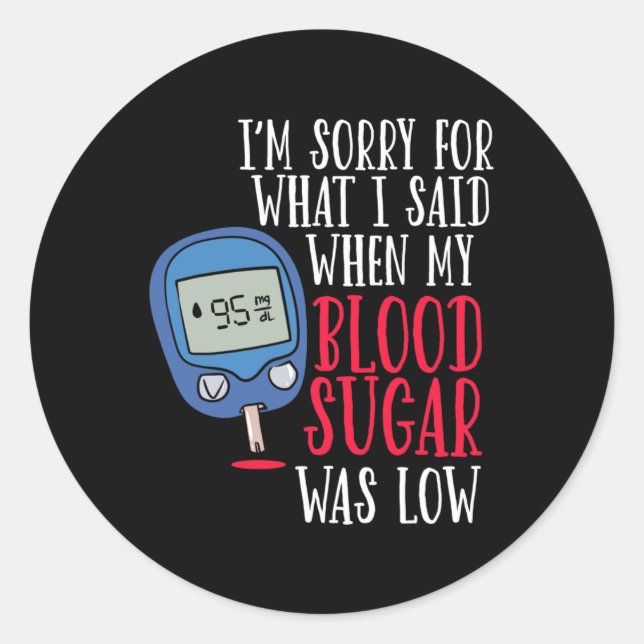 Fun Diabetes  Classic Round Sticker (Front)