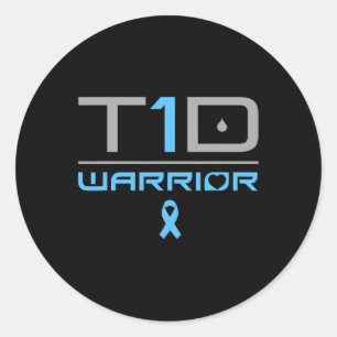 Fun Diabetic Type 1 Diabetes Awareness Quote T1d  Classic Round Sticker