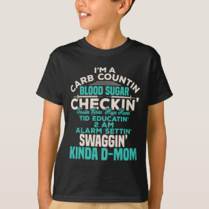 Fun Diabetic Type 1 Diabetes Awareness Support Mum T-Shirt