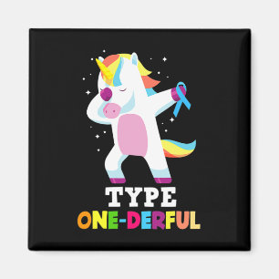 Fun Diabetic Type 1 Diabetes T1D Type One-Derful U Magnet