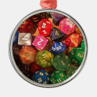 Fun Dice design for gamers Metal Tree Decoration