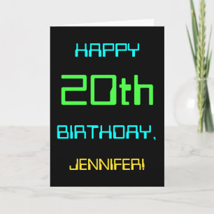 Fun Digital Computing Themed 20th Birthday Card