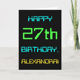 Fun Digital Computing Themed 27th Birthday Card