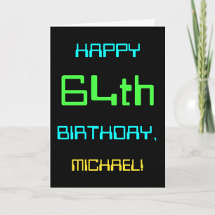 Fun Digital Computing Themed 64th Birthday Card
