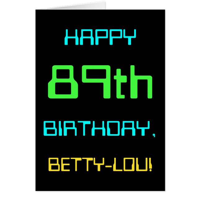 Fun Digital Computing Themed 89th Birthday (Front)