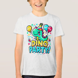 Fun Dino Party Design - Perfect for Birthdays and  Tri-Blend Shirt