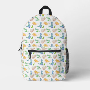 Fun Dino Party Pattern Printed Backpack