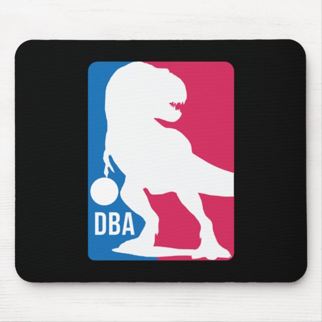Fun Dinosaur Basketball  Mouse Pad (Front)