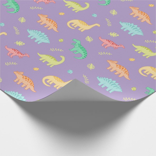 Fun Dinosaur Wrapping Paper (Corner)