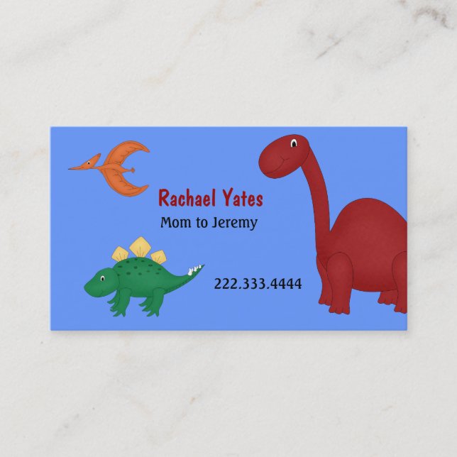 Fun Dinosaurs Mummy Card (Front)