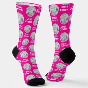 Fun Disco Ball Disco Cowboy Bachelor Socks