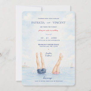 Fun Dive In Wedding Invitation
