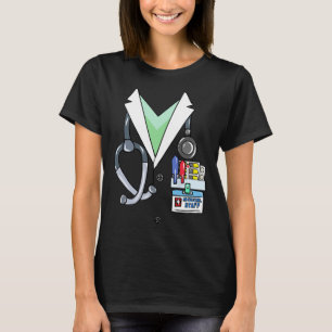Fun Doctor White Lab Coat Costume Halloween Doctor T-Shirt