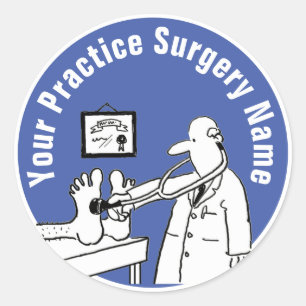 Fun Doctor with Stethoscope Classic Round Sticker