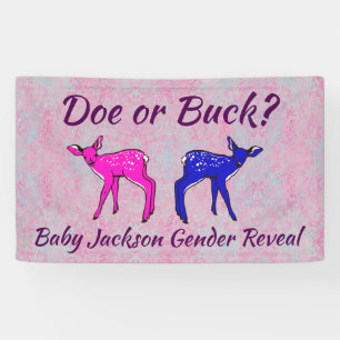 Fun "Doe or Buck" Gender Reveal Banner