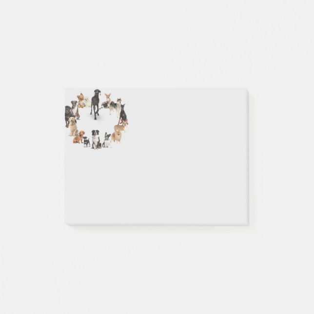 Fun Dog Breed Pet Animals Dog Post-it Notes (Front)