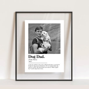 Fun Dog Dad Dictionary Definition with Photo Acrylic Sign