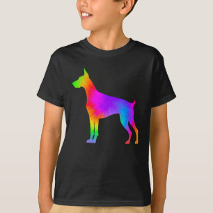 Fun Dog Lover Owner Tie Dye Doberman Pinscher T-Shirt