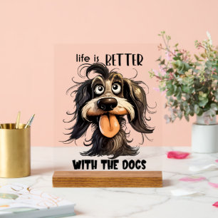 Fun Dog lovers word art Acrylic Sign