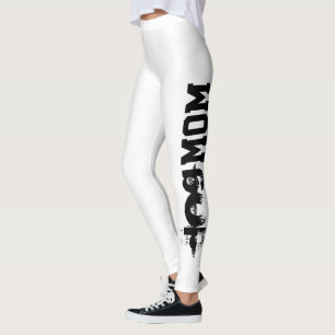 fun DOG MOM typography   Leggings