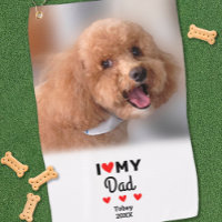 Fun Dog Photo I Love Heart My Dad Modern Sports
