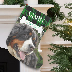Fun Dog Photo Name Personalised Small Christmas Stocking