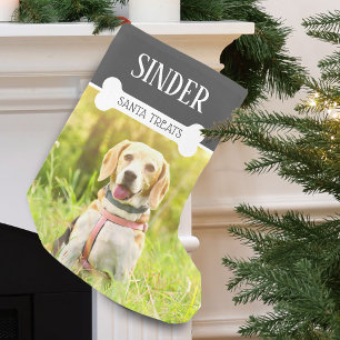 Fun Dog Photo Personalised Small Christmas Stocking