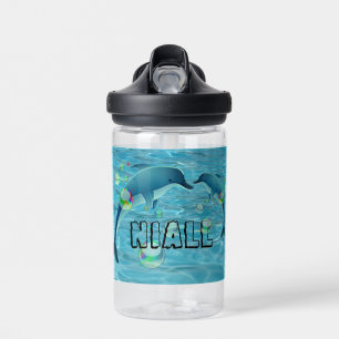 Fun Dolphin and Bubbles Water Bottle