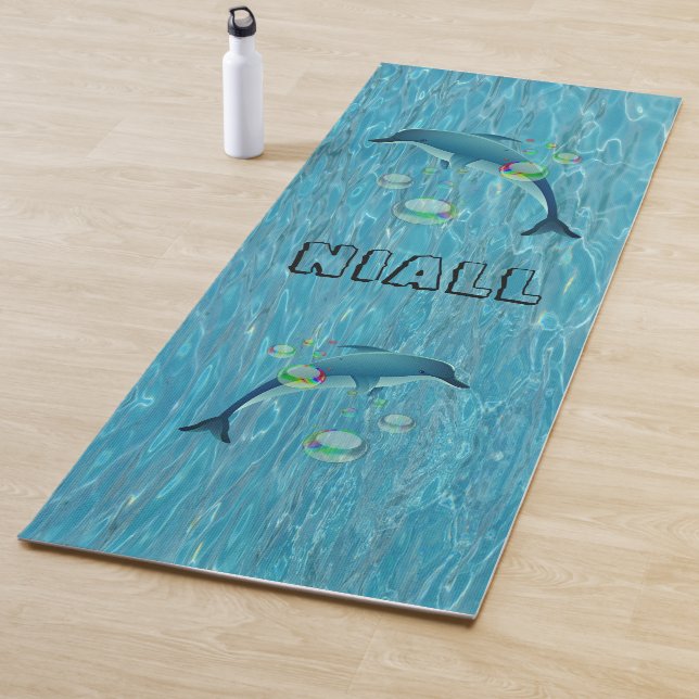 Fun Dolphins and Bubbles   Yoga Mat (In Situ)