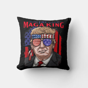 Fun Donald Trump Ultra Maga King th Of July USA Fl Cushion
