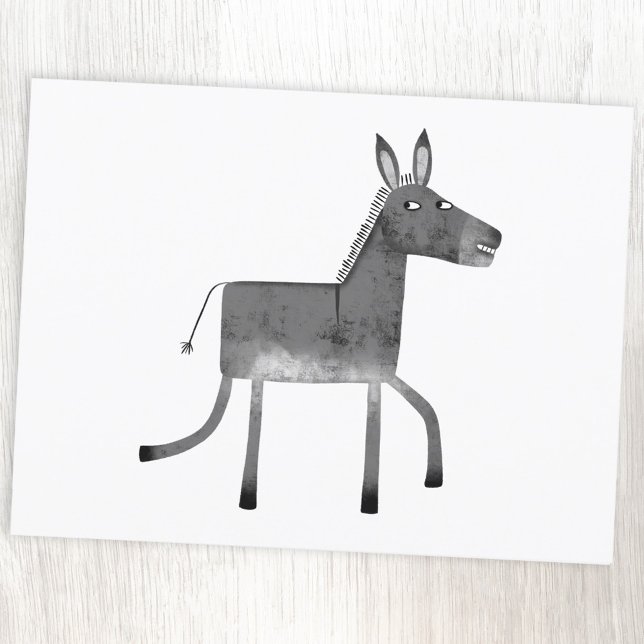 Fun Donkey Postcard (Fun donkey postcard for animal lovers)