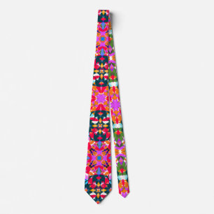 Fun Dopamine Dressing Positivity Pattern Colorful Tie