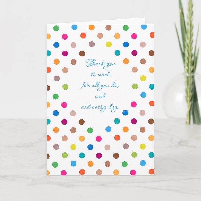 Fun Dots Administrative Professionals Day Card (Front)