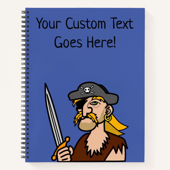 Fun Double Sided Pirate Notebook (Front)