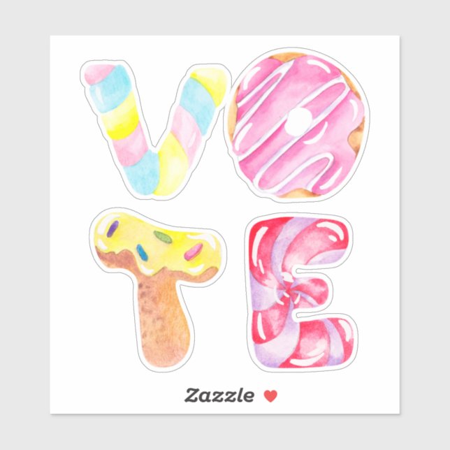 Fun Doughnuts and Candy Go Vote (Sheet)