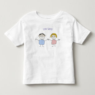 FUN DRAWING PEOPLE WEARING FACE MASKS TODDLER TOP