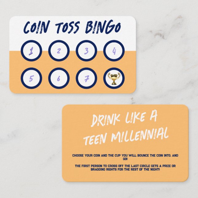 Fun Drinking Games For Parties Business Card (Front/Back)