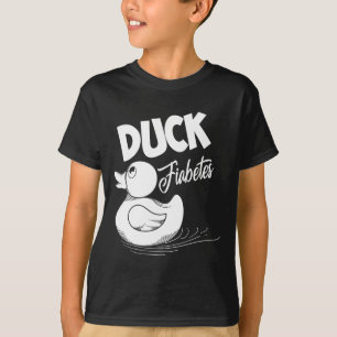 Fun Duck Fiabetes Cool Diabetes Awareness Support T-Shirt