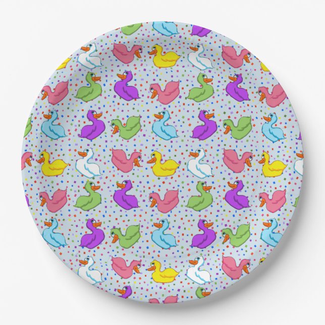 Fun Ducks Paper Plates (No Banner) (Front)
