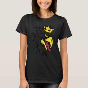 FUN EAGLE EAGLE BIRD WITH CROWN YELLOW EYES BOLD E T-Shirt