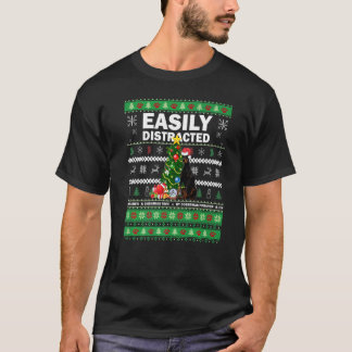 Fun Easily Distracted By Doberman Pinscher & Chirs T-Shirt