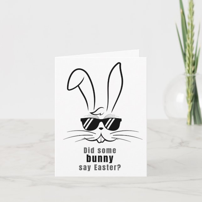 Fun Easter Bunny Greeting Card (Front)