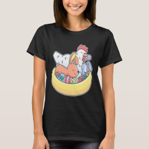 Fun Easter Chicken And Bunny Tees For Girls Boys A