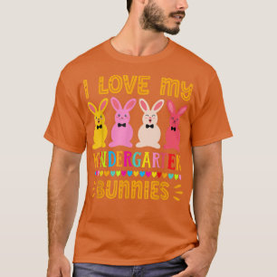 Fun Easter Day Teacher Tee, I Love My kindergarten T-Shirt