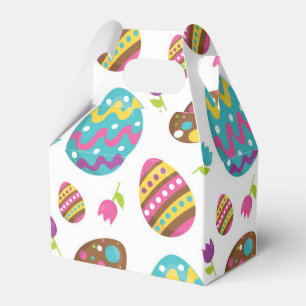 Fun Easter eggs and flowers party favour box