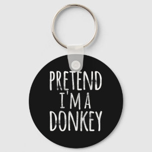 Fun Easy Lazy Halloween Pretend I'm A Donkey Costu Key Ring
