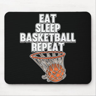 Fun Eat Sleep Basketball Repeat Sports Coach Playe Mouse Pad